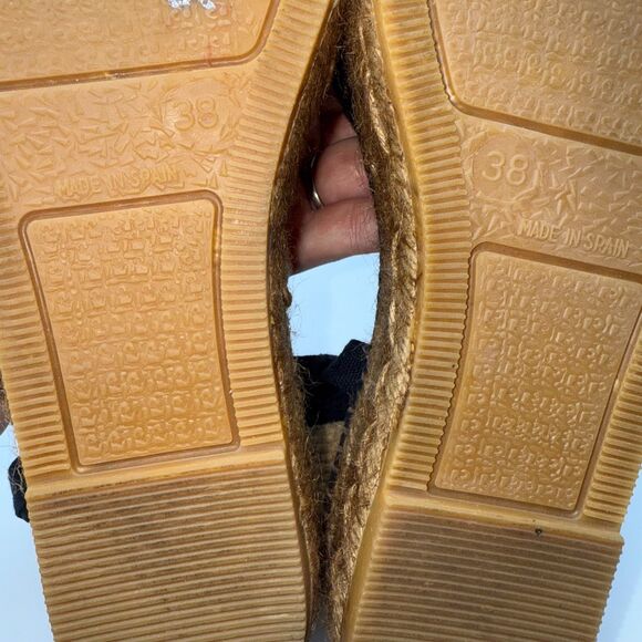 Viscata Candell Canvas Espadrille Flats - Black 38/7 - Picture 7 of 7